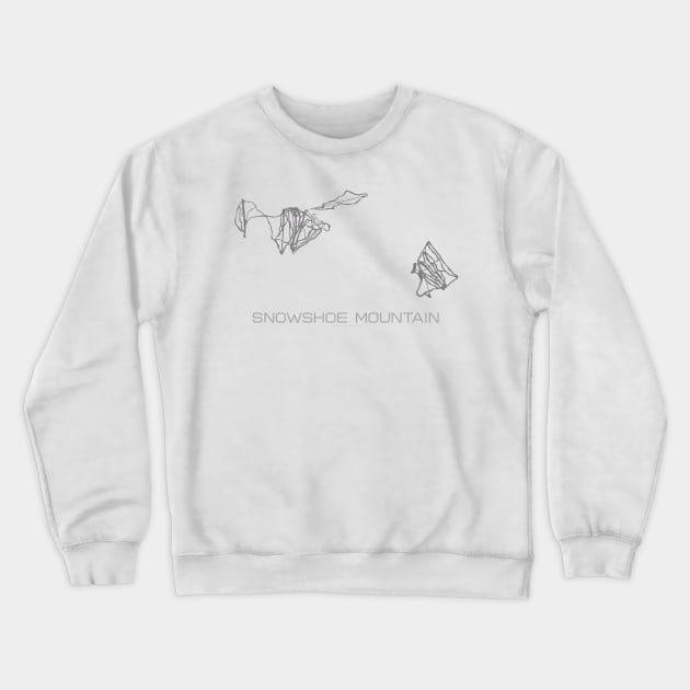 Snowshoe Mountain Resort 3D Crewneck Sweatshirt by Mapsynergy